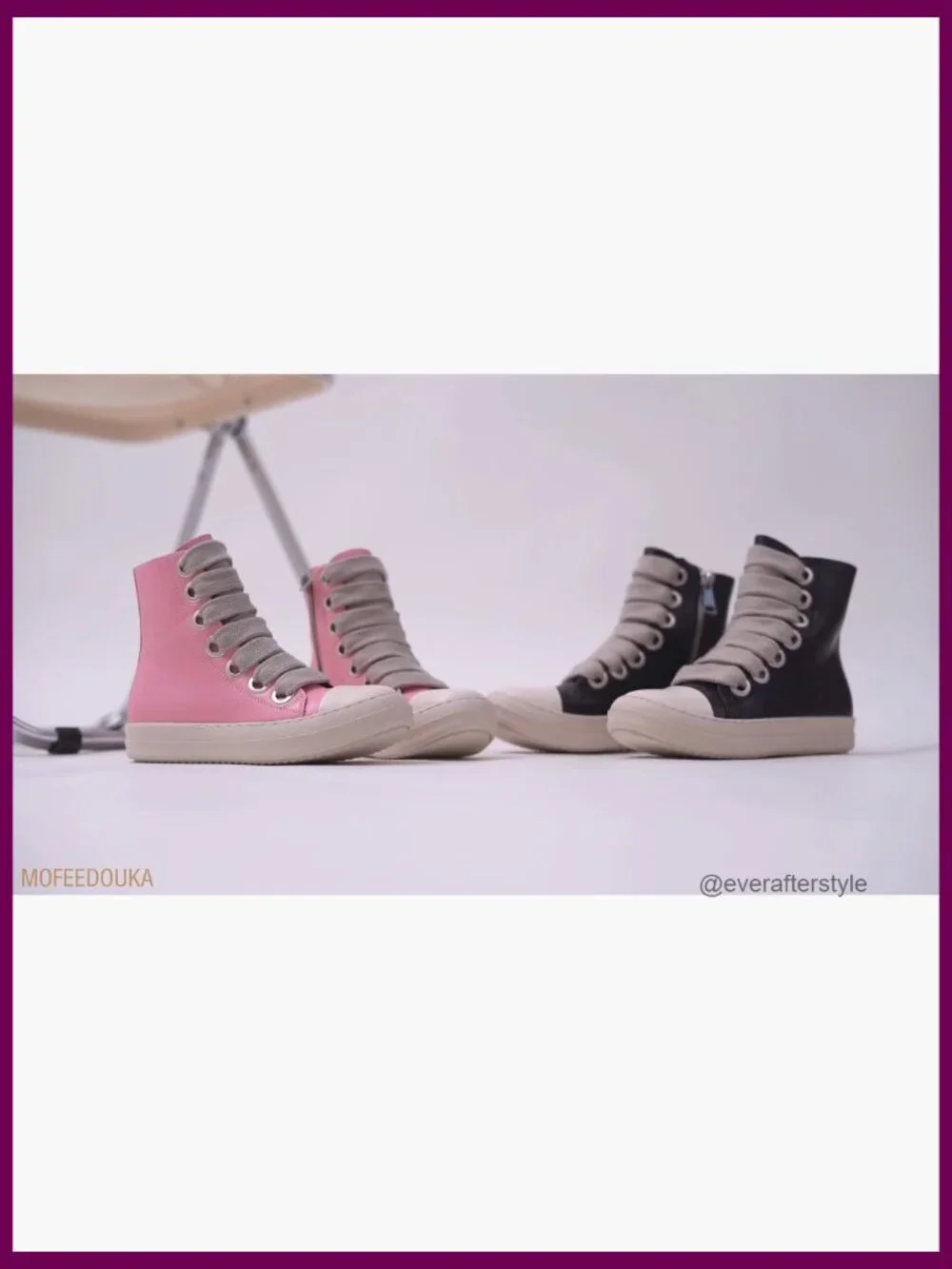 PU Leather High Top Platform Sneakers with Zipper - Comfort Walking Shoes
